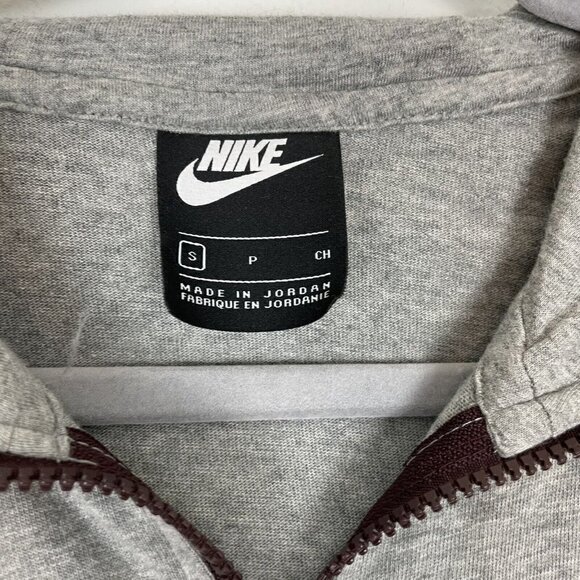 Nike Mens Gray Purple Color Block Jersey Full Zip Hoodie Sweater Size Small - Picture 3 of 9